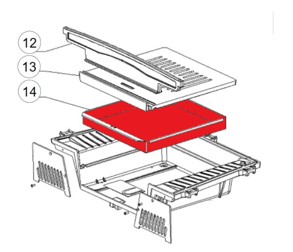 La Nordica Focolare 70 Piano caja de cenizas C