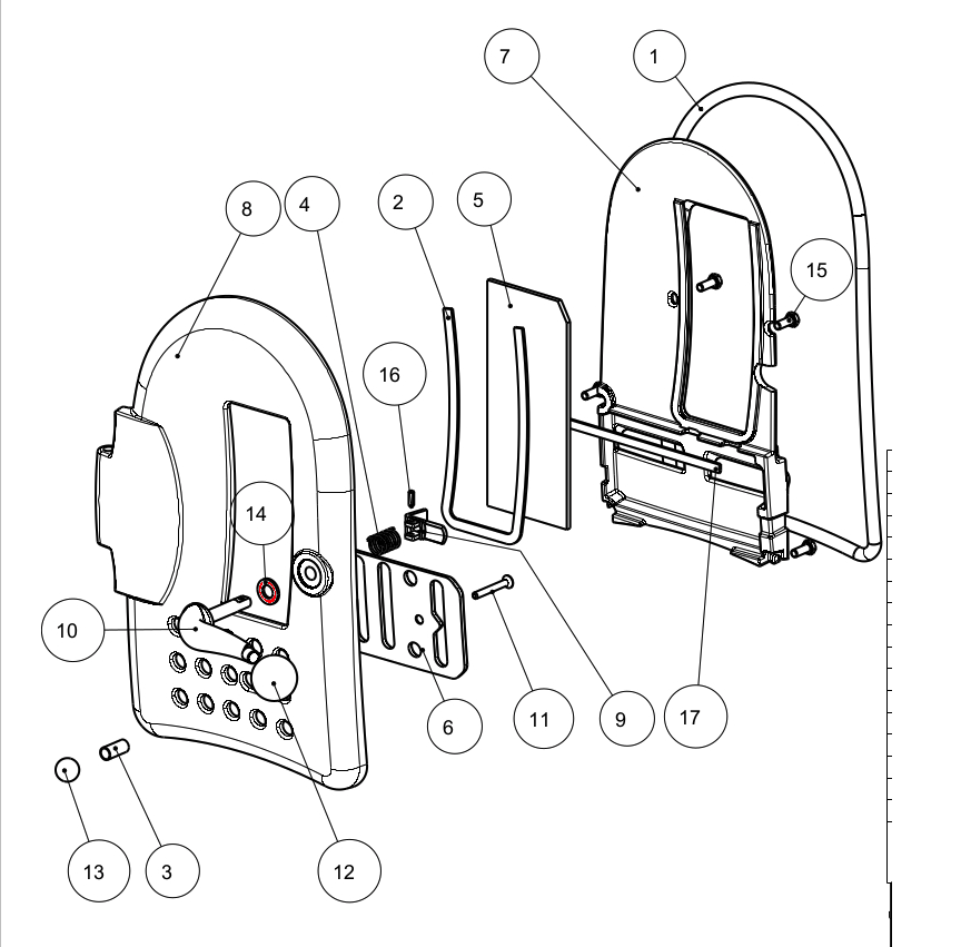 Austroflamm G1 arandela manija de la puerta