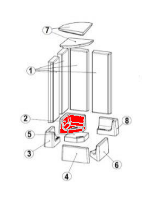 Austroflamm KE 38x38x57 ladrillo de suelo detrtás