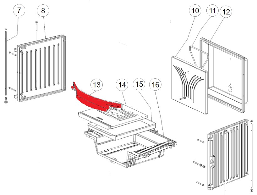 La Nordica Focolare 70 Tondo rejilla vertical B