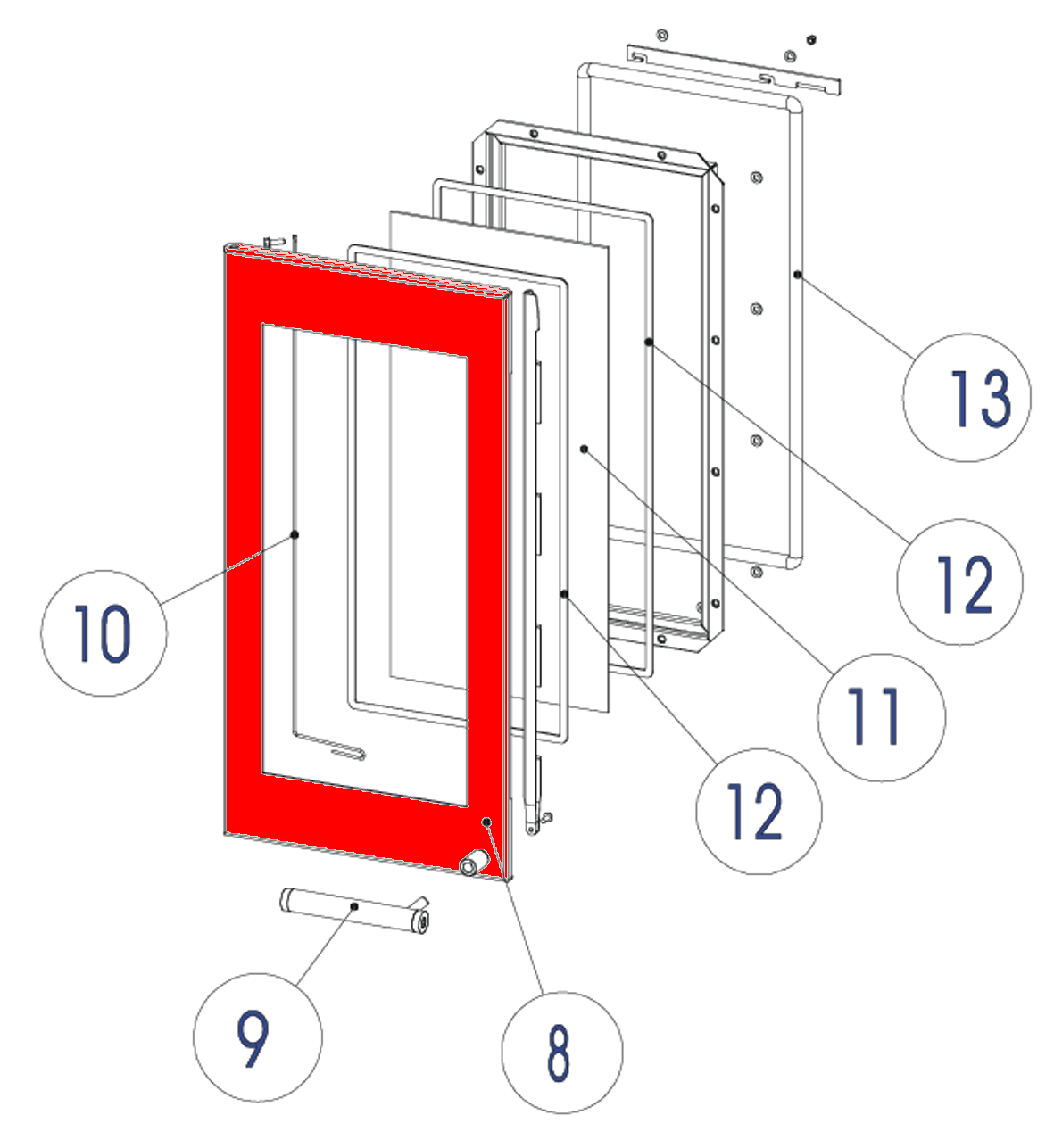 Austroflamm Glass puerta