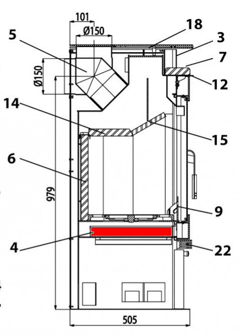 Haas-Sohn Harstad 216.15 caja de cenizas