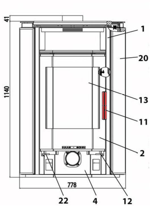 Haas-Sohn Kuopio 265.17 manija de la puerta