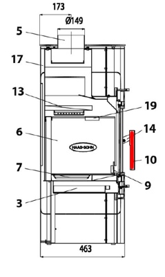 Haas-Sohn Cers 469.17 manija de la puerta