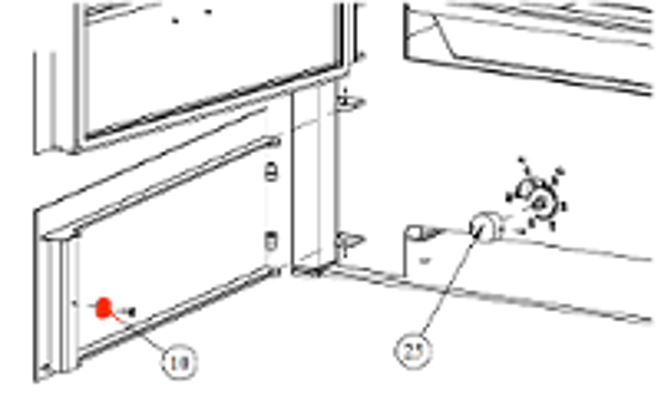 Fireplace Capua enclavamiento puerta del compartimento de madera