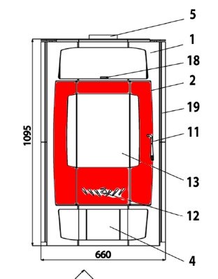 Haas-Sohn Bergamo 267.17 puerta de la cámara de combustión