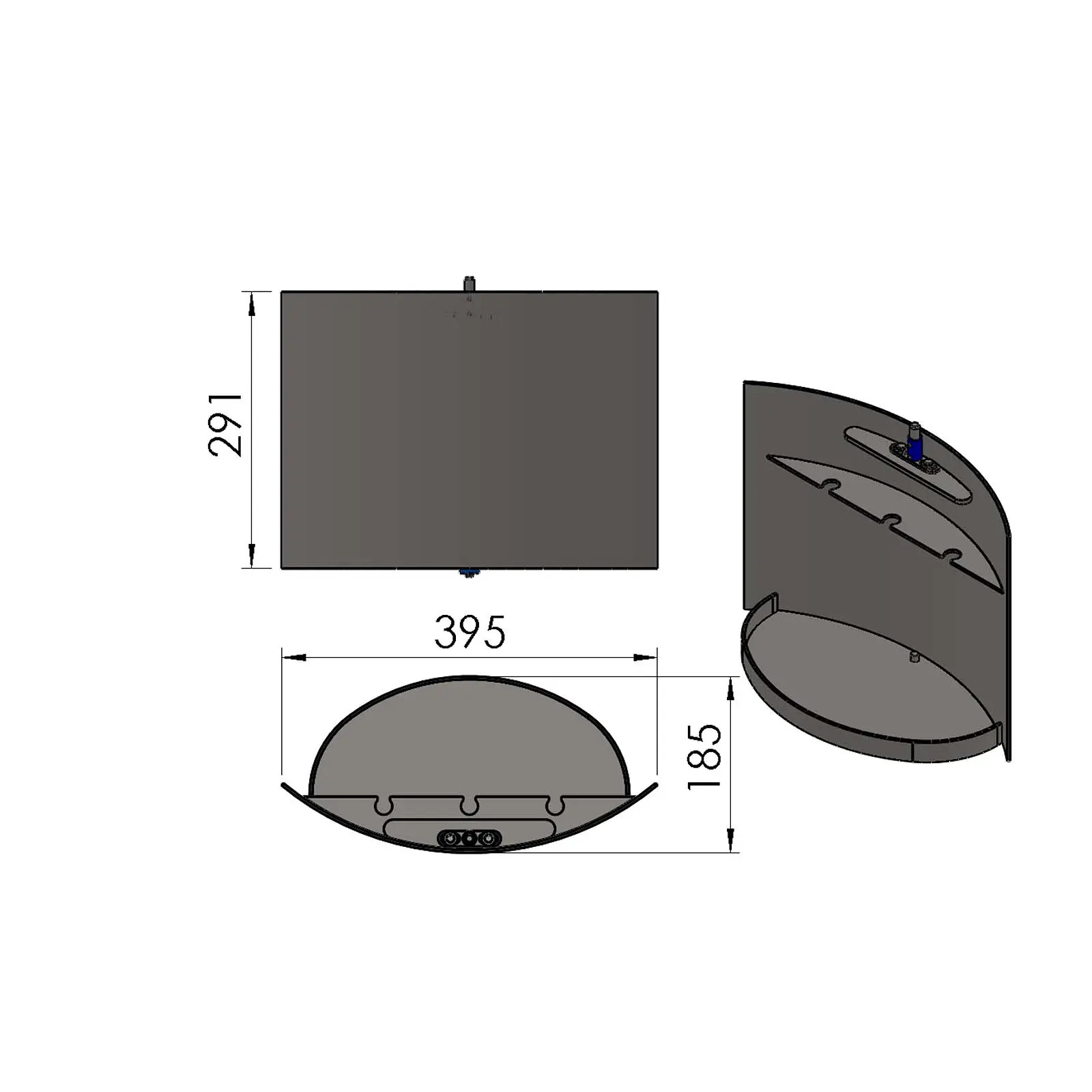 Termatech TT20S puerta del compartimento de madera negro