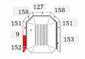 Haas+Sohn Uppsala 2 269.15 Pierre de paroi côté à gauche  à l’avant pierre de la chambre de combustion