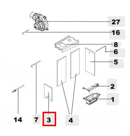 Haas+Sohn HSP 8 Home 445.08 Seitenstein links Feuerraumstein