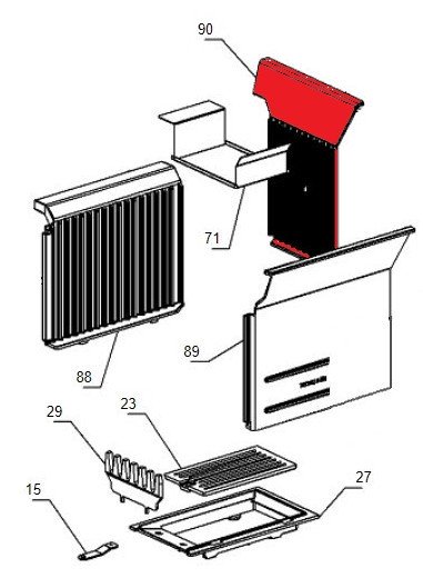 La Nordica Rosetta Sinistra placa de pared trasera A