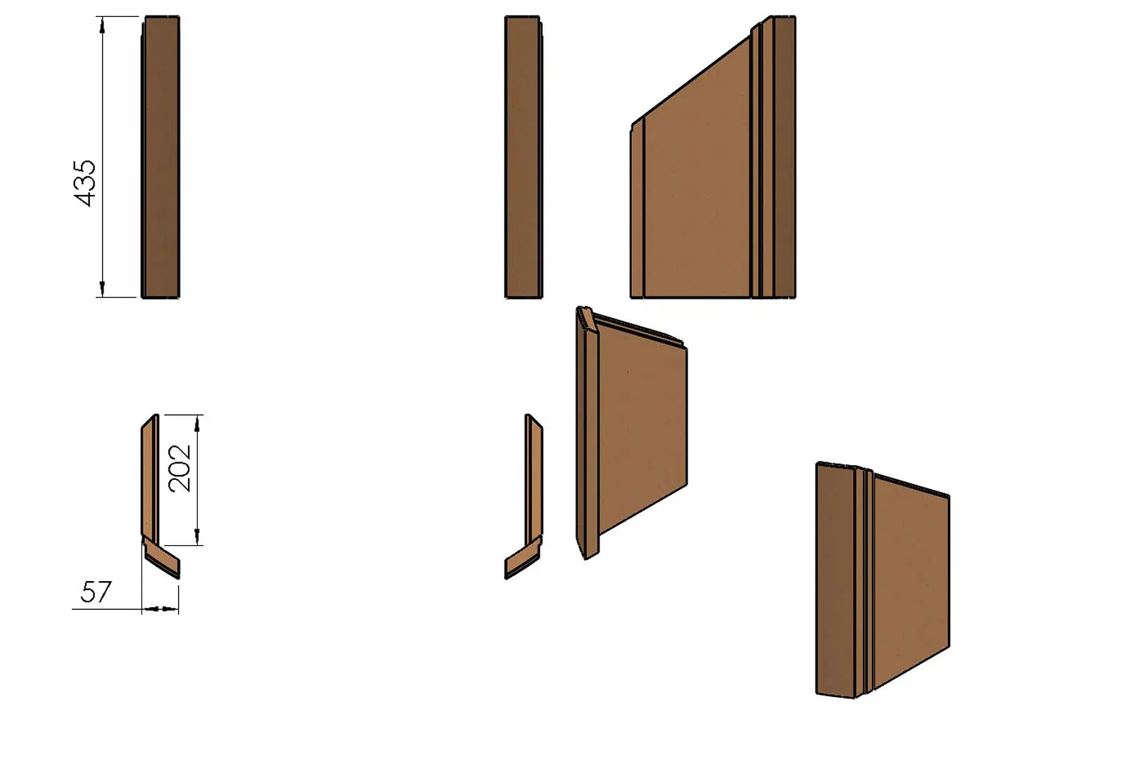 Termatech TT22 ladrillo lateral juego B