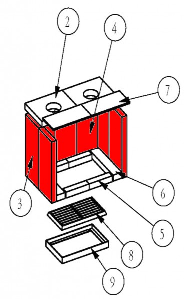 Eurotherm Goslar ladrillo lateral juego B