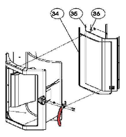 Austroflamm Prima manija de la puerta