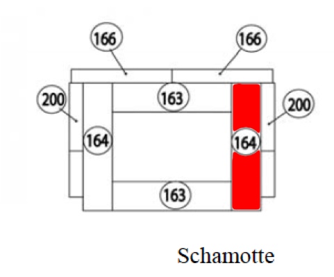 Haas+Sohn Dalen 304.15 Pierre de sole à droite pierre de la chambre de combustion