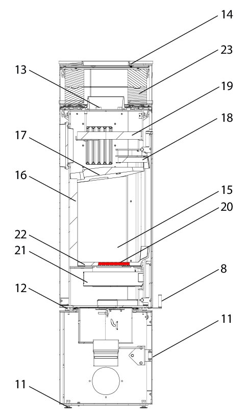 Wodtke KK 95-1 rejilla de ceniza