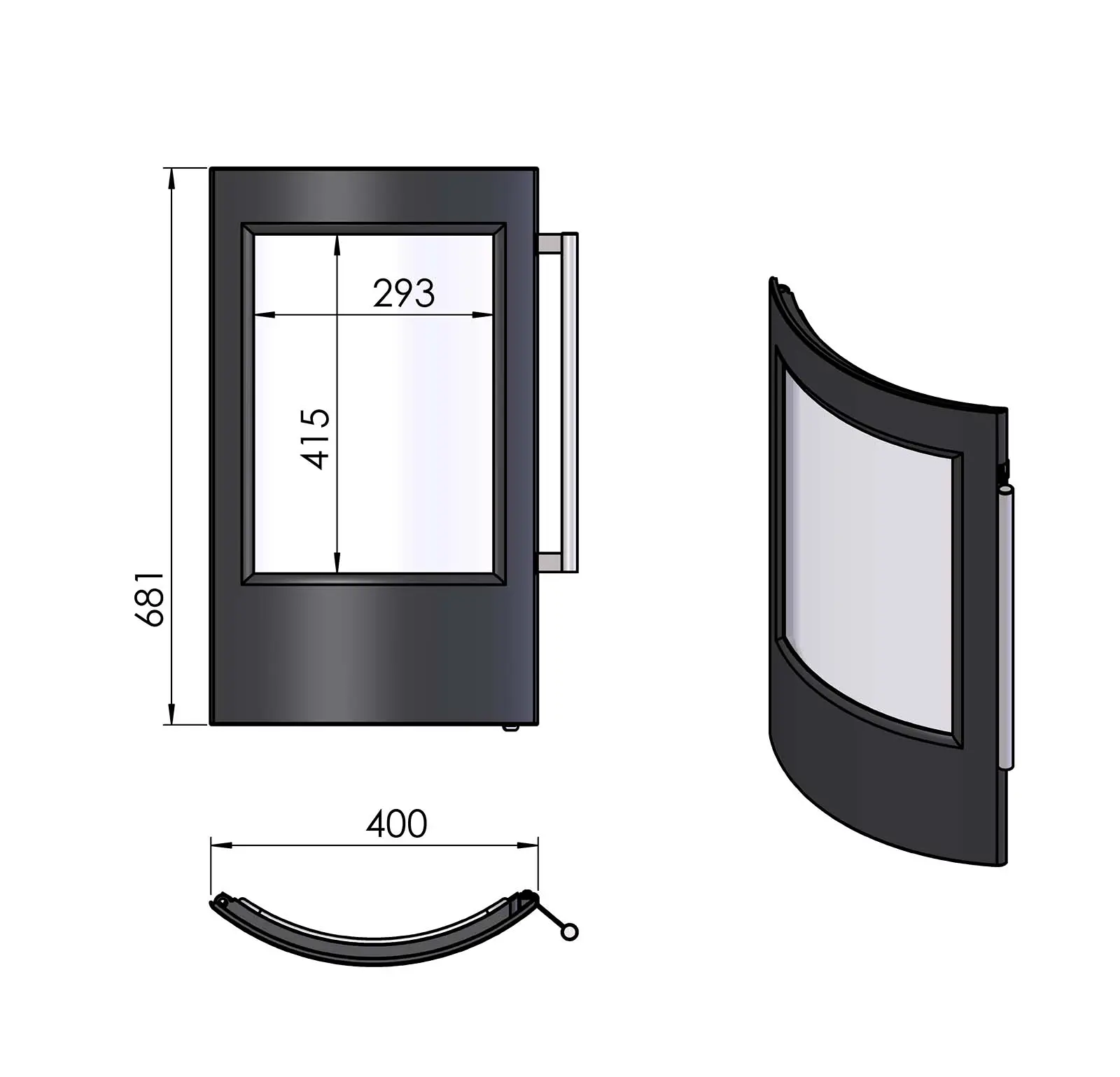 Termatech TT23 puerta juego negro