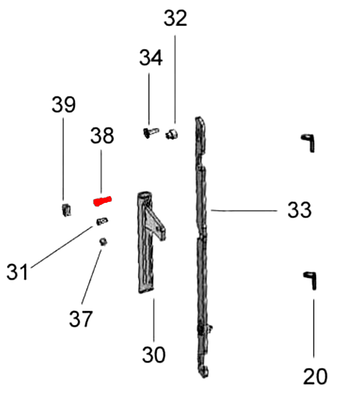 Justus Borkum  Porte de la chambre de combustion Vis de verrouillage B Vis