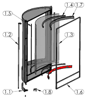 Oranier Pisa support de disque en bas