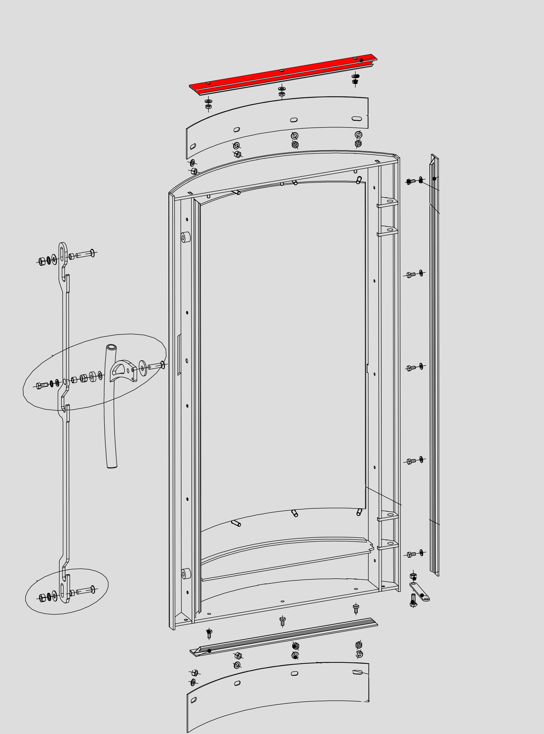 Romotop Busto soporte de vidrio arriba