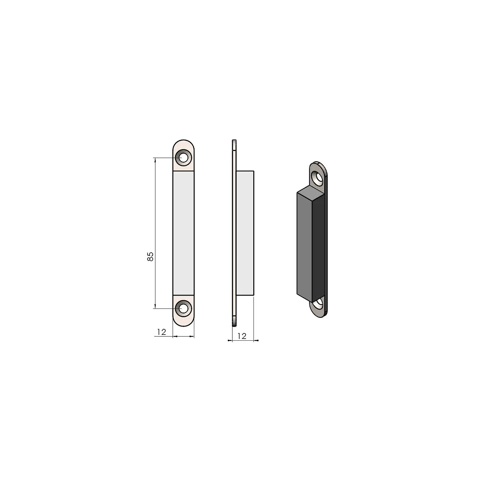 Termatech TT44 cerradura magnética puerta de la cámara de combustión