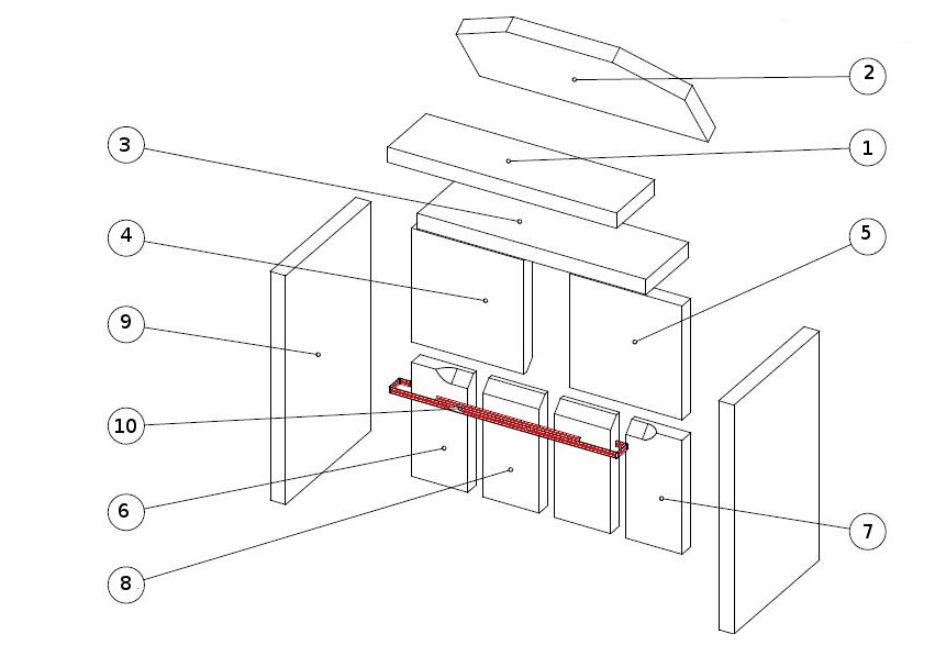 Wamsler Typ 11182 Rückwandstein Halterung Halteklammer