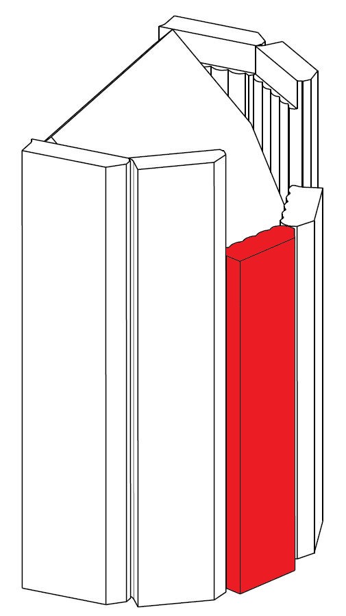 Romotop Soria Rückwandstein rechts Brennraumstein