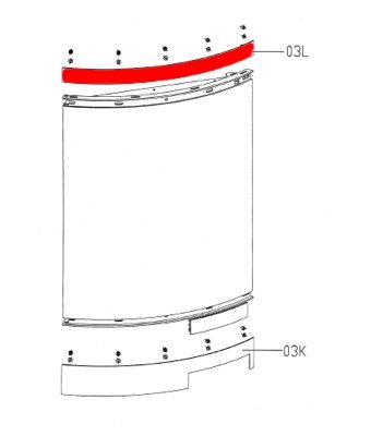 Olsberg Kone soporte de vidrio arriba