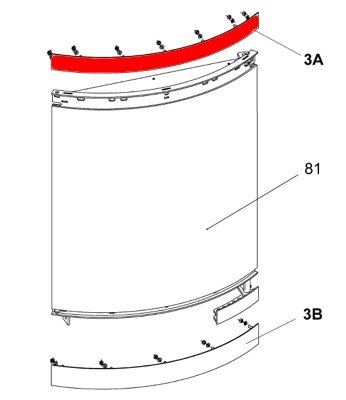 Olsberg Escala soporte de vidrio arriba