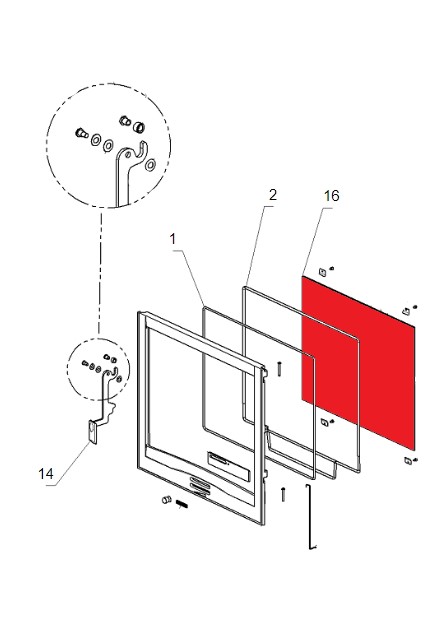 La Nordica Focolare 70 Piano vidrio de visualización C