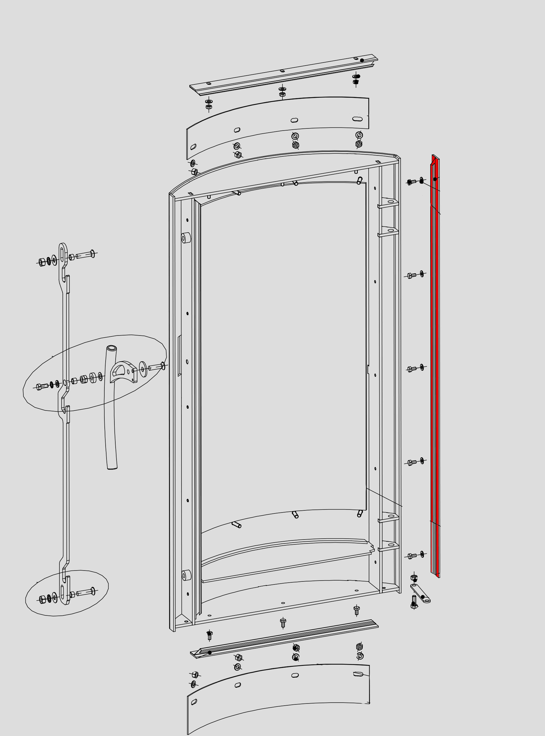 Romotop Busto soporte de vidrio a la izquierda