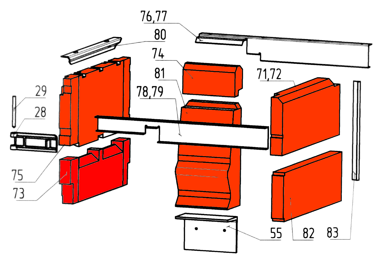 Wamsler K118 Revêtement du foyer B