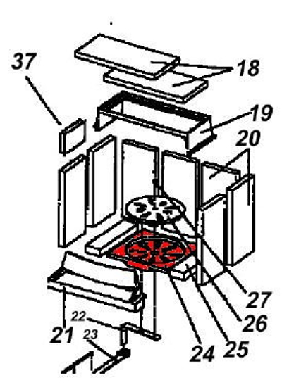 Austroflamm Wega II soporte de rejilla