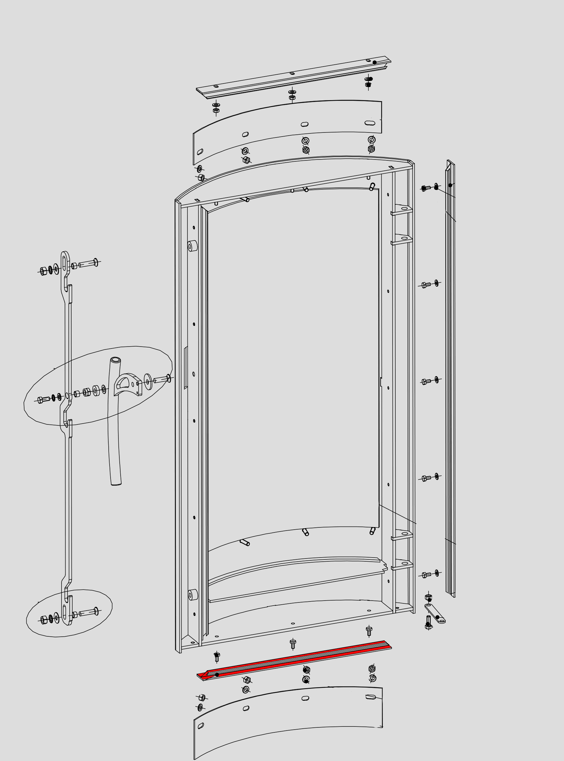 Romotop Busto soporte de vidrio abajo