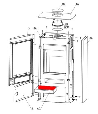 Königshütte Pavo caja de cenizas