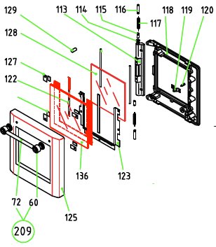 Wamsler K185F/A Scheibendichtung außen Heiztür Glasband