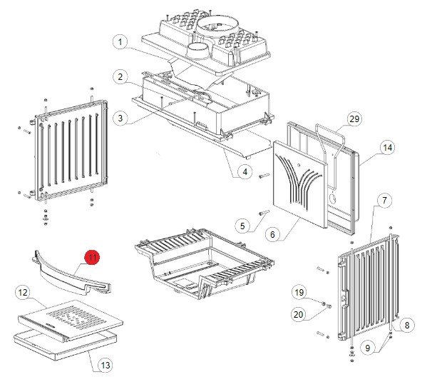 La Nordica Focolare 70 Tondo rejilla vertical A