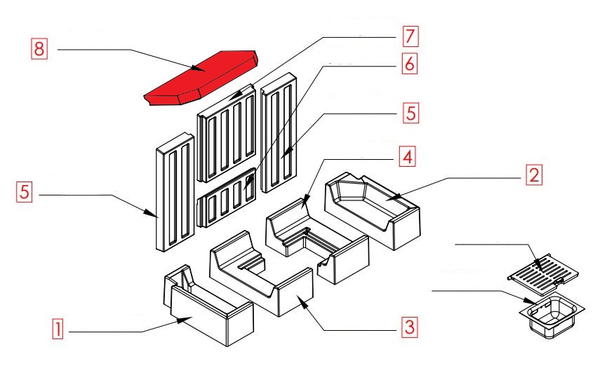 Spartherm Arte 3RL-80h Zugumlenkung C Rauchumlenkstein