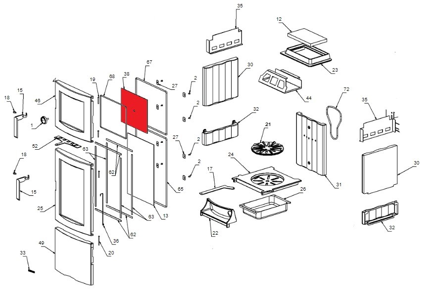 La Nordica Ester Forno Evo vidrio de visualización compartimento de cocción C