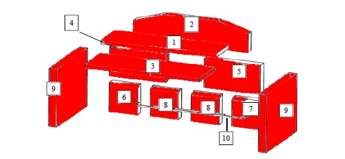 Wamsler Vitus Feuerraumauskleidung Brennraumauskleidung