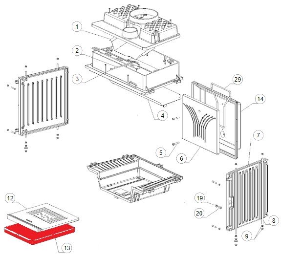 La Nordica Focolare 70 Tondo caja de cenizas A