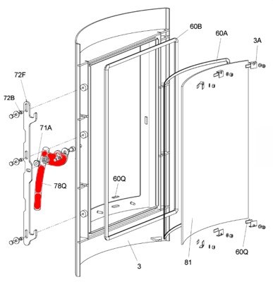 Königshütte Dorado manija de la puerta