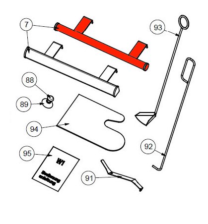 Wamsler W1-40 poteau de poêle rond