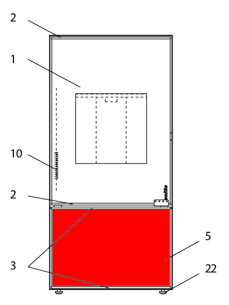 Wodtke Ego vidrio de visualización compartimiento de madera