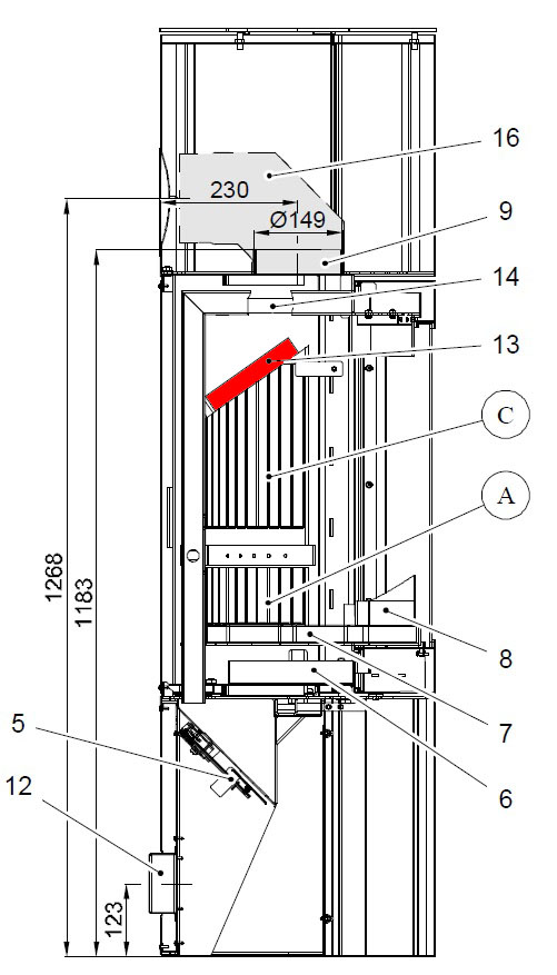 Haas+Sohn Kalius 286.12 Zugumlenkung unten Prallplatte