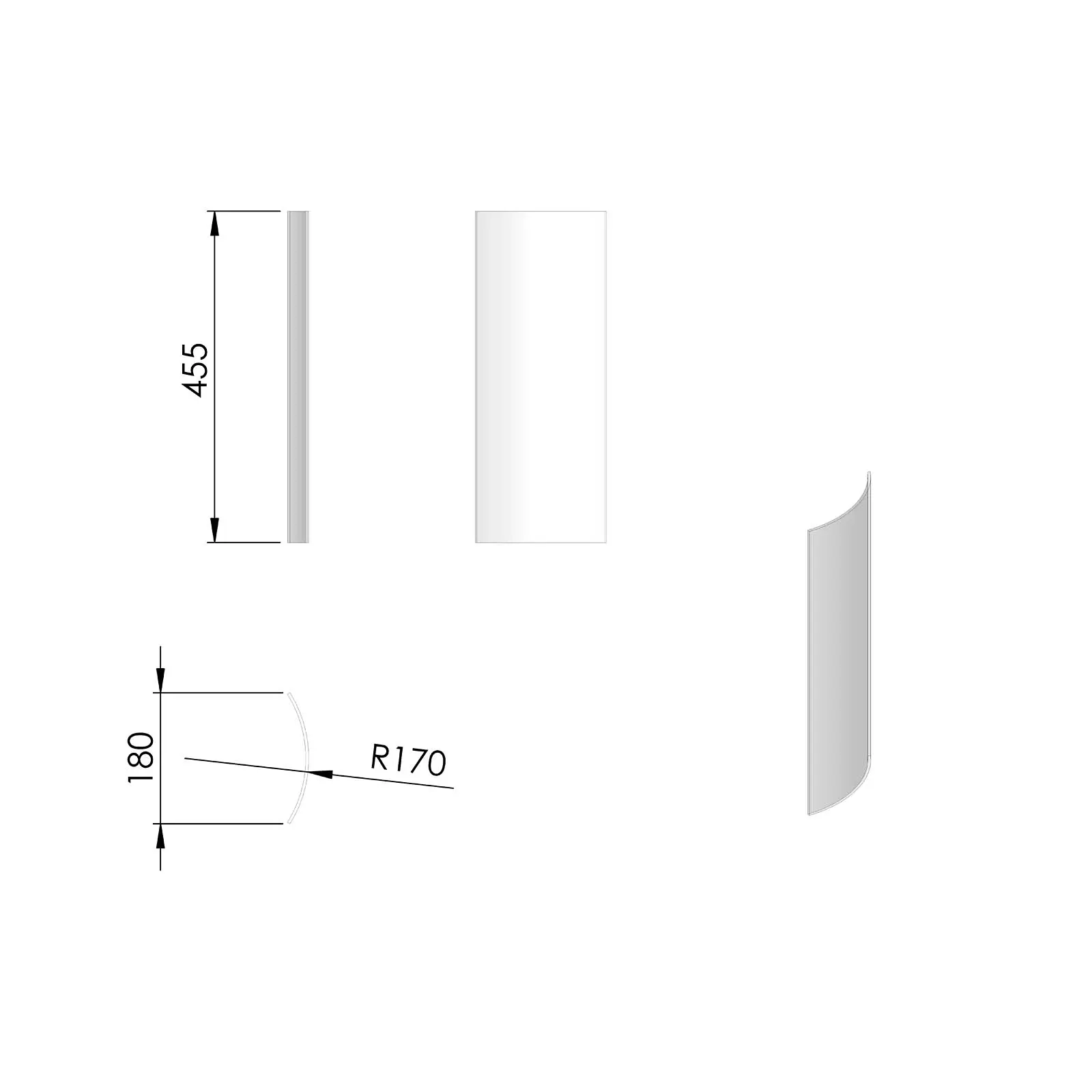 Termatech TT23RG vidrio lateral a la izquierda fuera