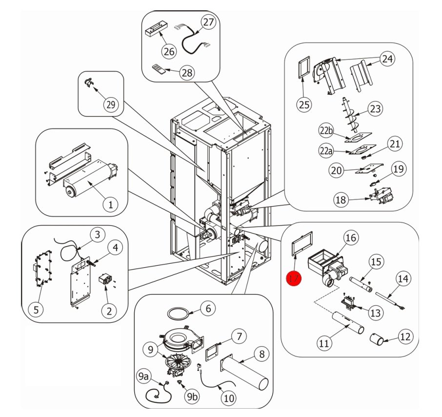 MCZ EGO-Air 1.0 junta caja del brasero