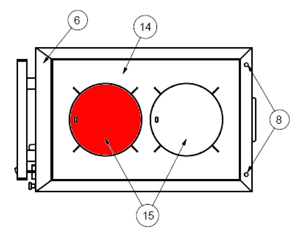 Wamsler W1-40 couvercle de trou de feur à gauche A acier