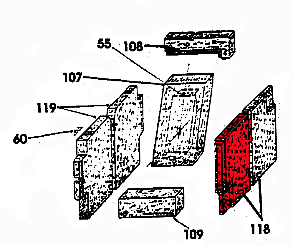 Wamsler K132 ladrillo lateral a la derecha delante