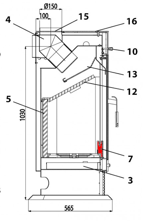 Haas-Sohn Isola 212.17 rejilla vertical