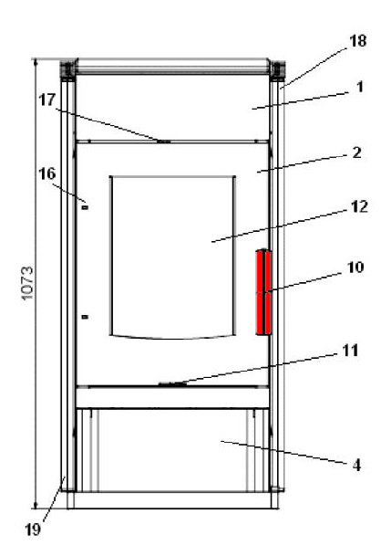 Haas-Sohn Molde 305.15 manija de la puerta